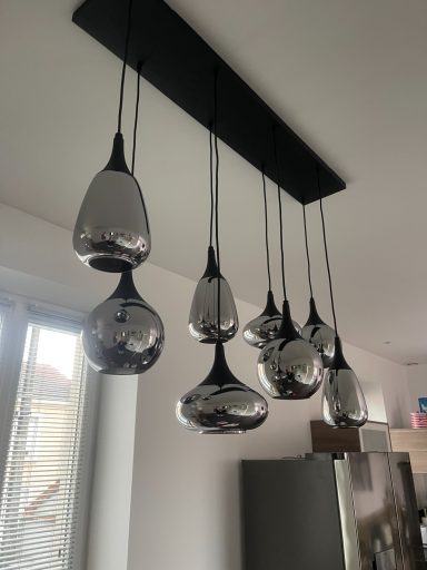 Suspension verre moderne fumé smoke